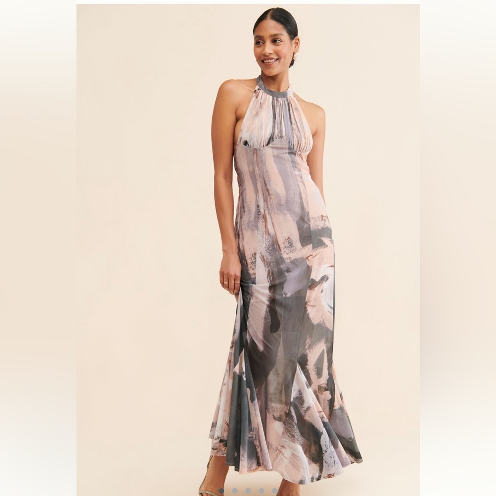 Anthropologie Halter Maxi Dress